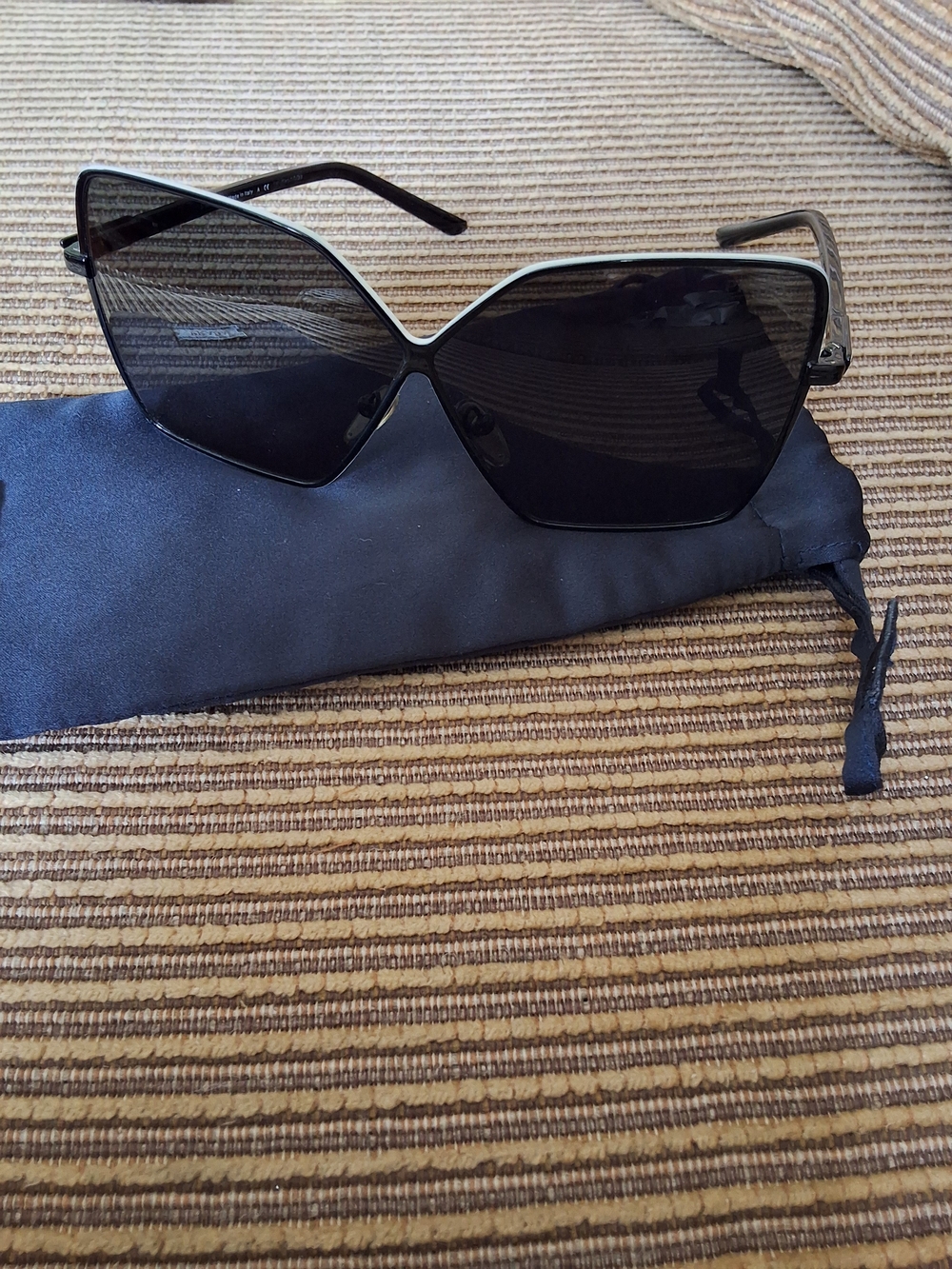 Prada Butterfly Sunglasses Black SPR 50Y Authentic w/ Case